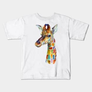 Image: Watercolor, Giraffe Kids T-Shirt